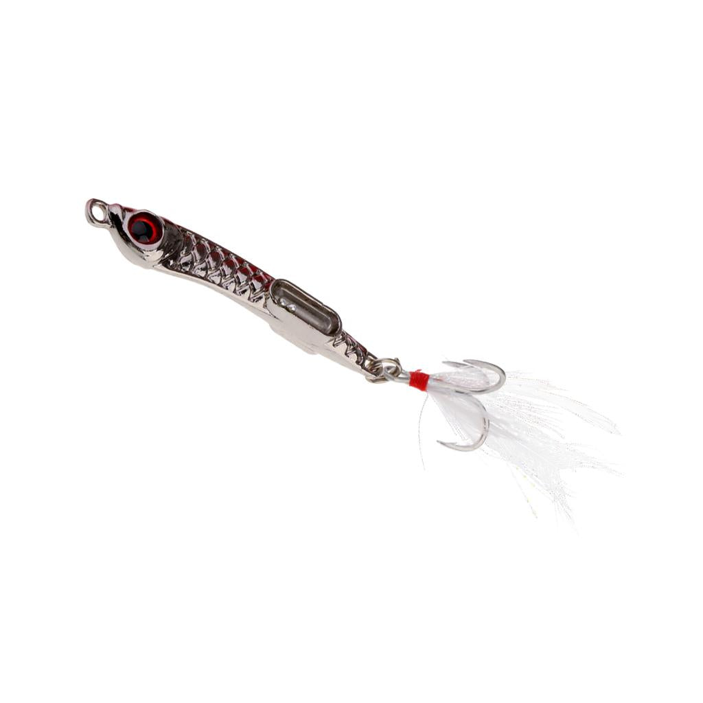 Spoons Hard Fishing Lures w/Hooks Salmon Bass Metal Fishing Lure Baits Red