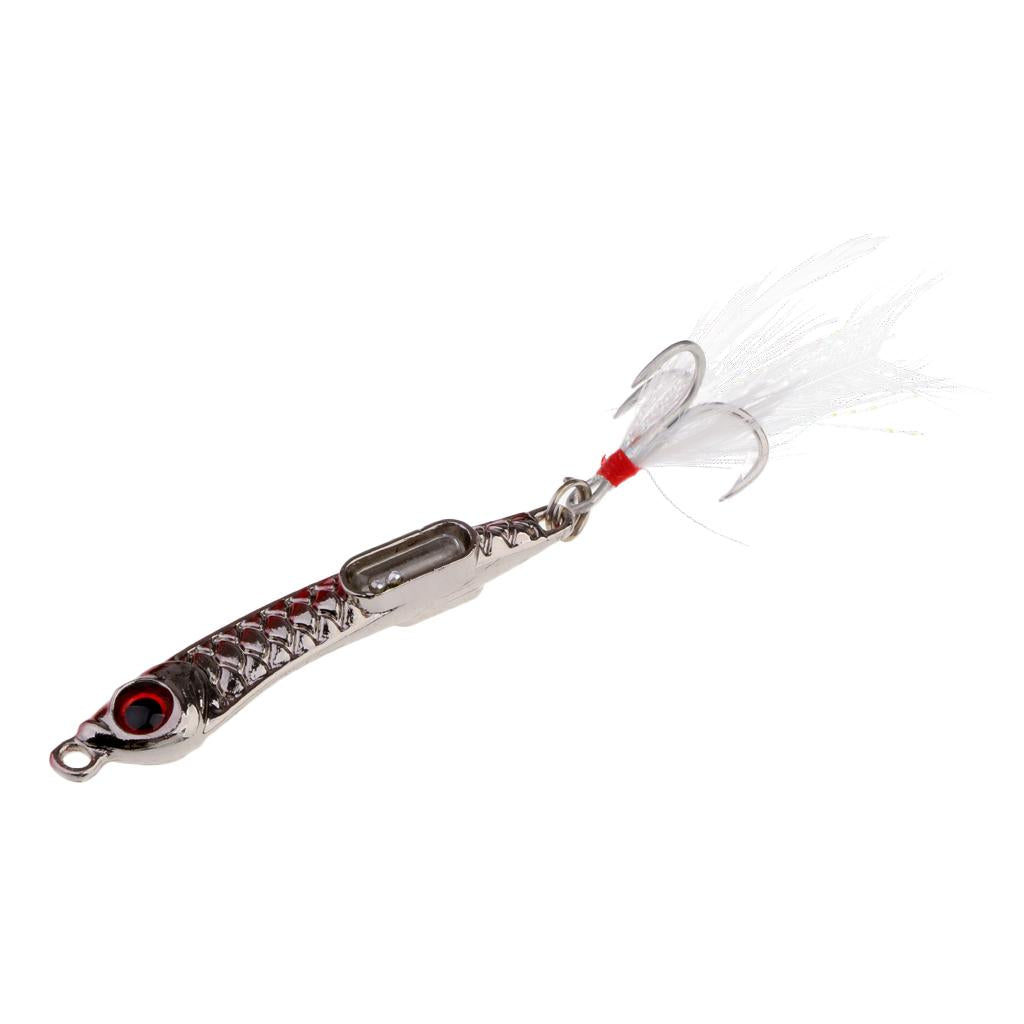 Spoons Hard Fishing Lures w/Hooks Salmon Bass Metal Fishing Lure Baits Red