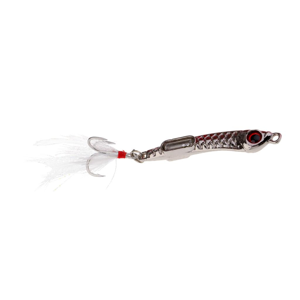 Spoons Hard Fishing Lures w/Hooks Salmon Bass Metal Fishing Lure Baits Red