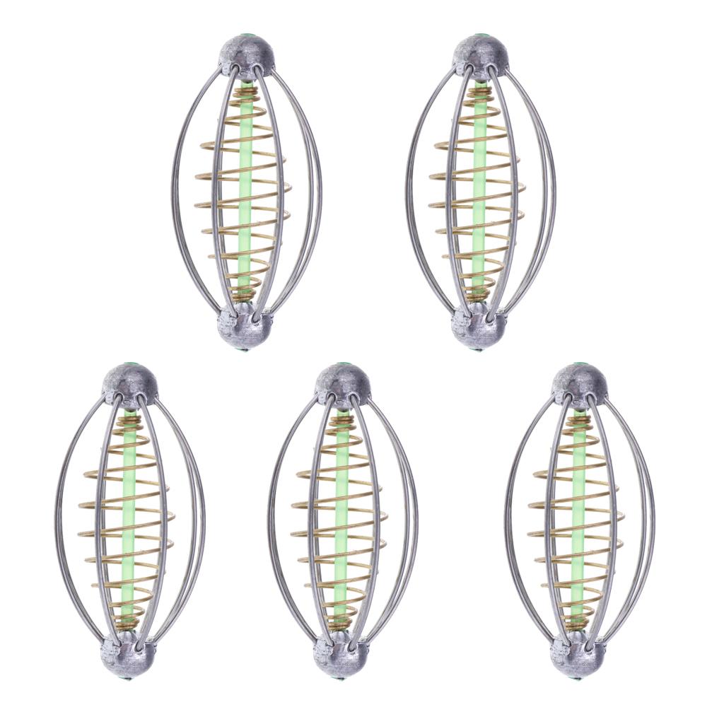 Fishing Baits Cage Spring Lure Inline Hanging Feeder 47g  with spring
