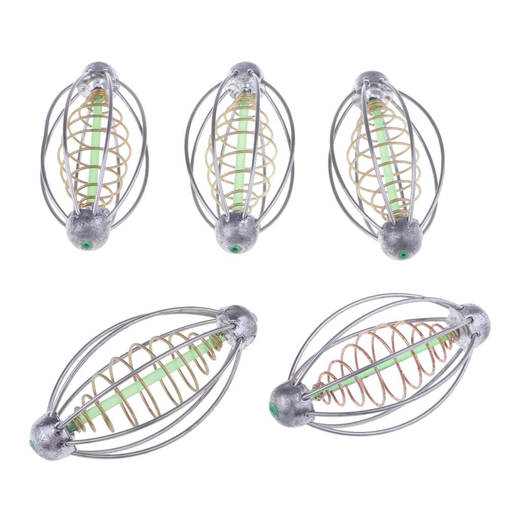 Fishing Baits Cage Spring Lure Inline Hanging Feeder 47g  with spring