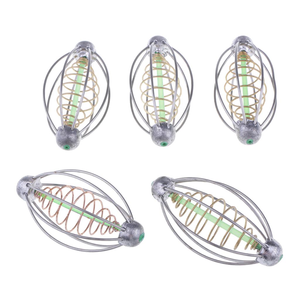 Fishing Baits Cage Spring Lure Inline Hanging Feeder 47g  with spring