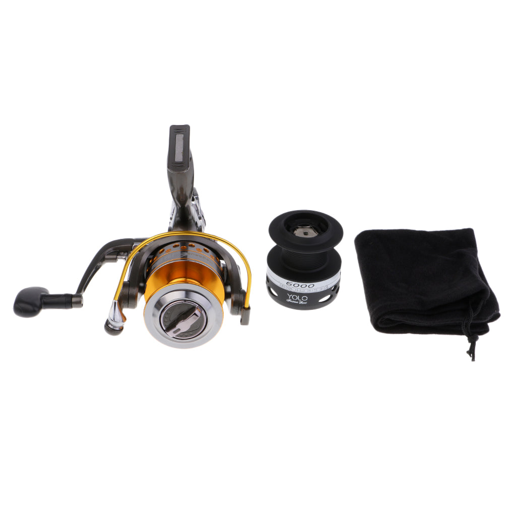 Spinning Reel Front and Rear Drag Surf Fishing Reel Saltwater Reel FRA6000