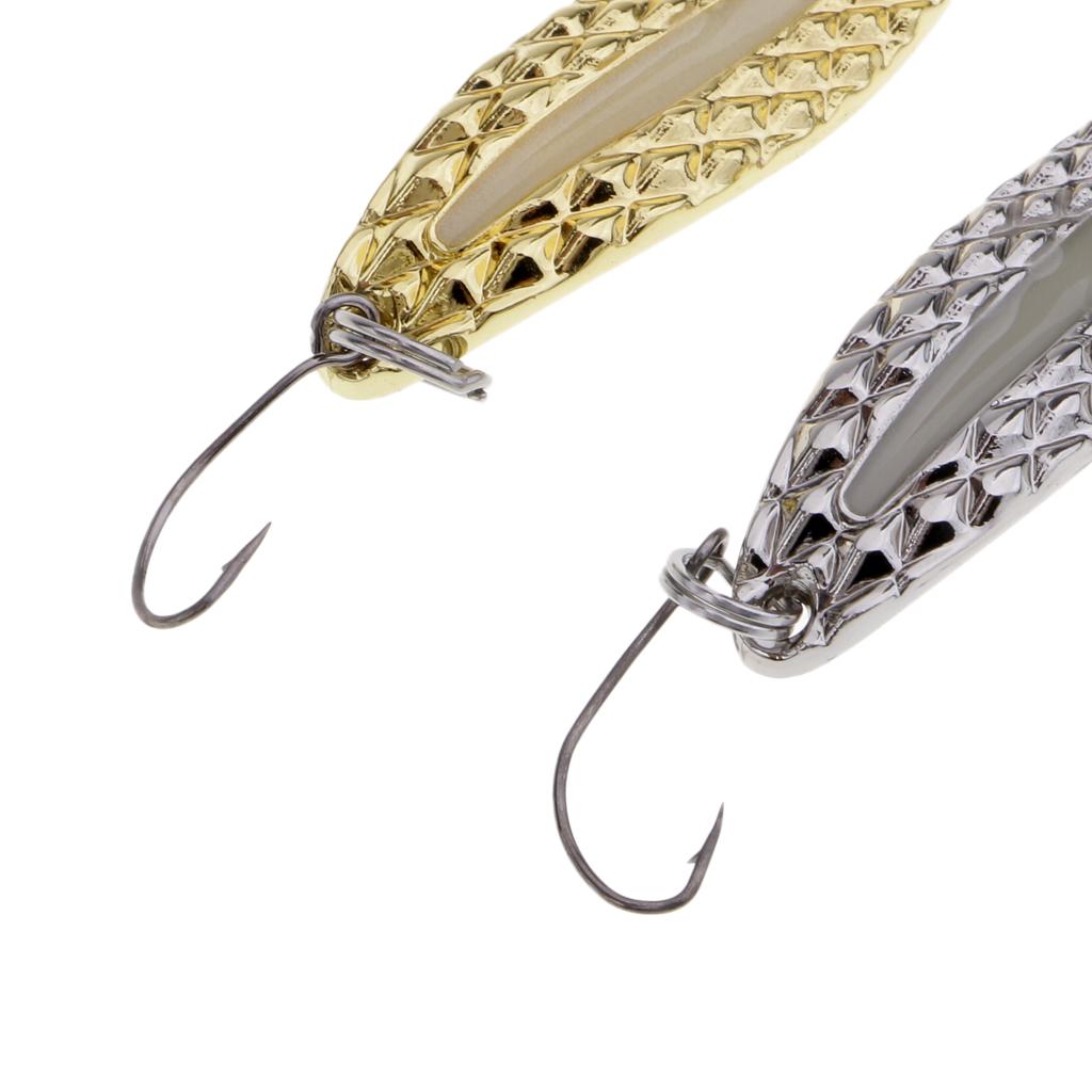10pcs Fishing Baits Metal Spinner Spoon Fishing Lures Sequins 3.5g Luminous