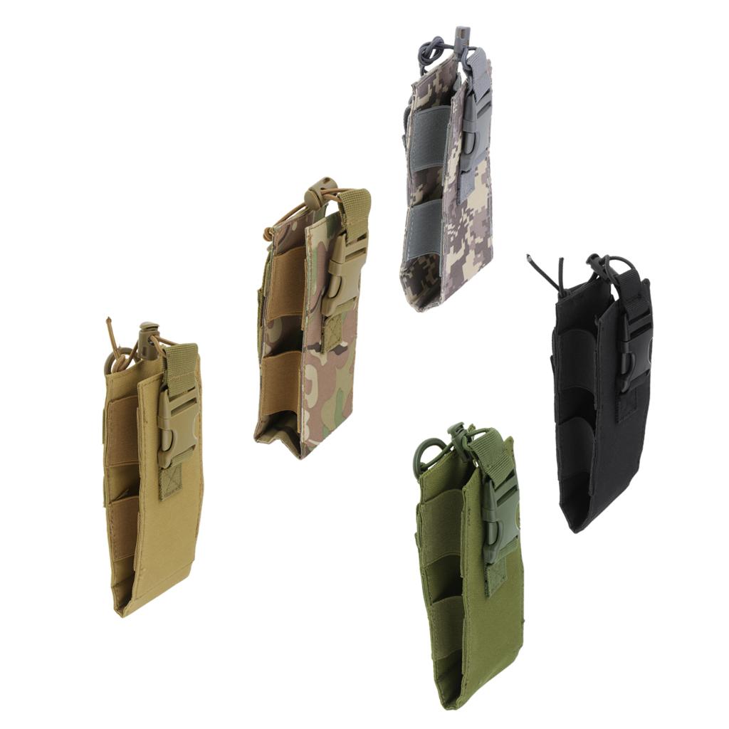 Walkie Talkie Bag Holder Waist Pouch Tactical Radio Pouch Bag Black