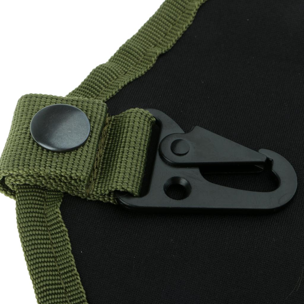 Oxford Silent Key Holder Pouch Nylon w/Flaps and Duty Belt Loop Amry Green