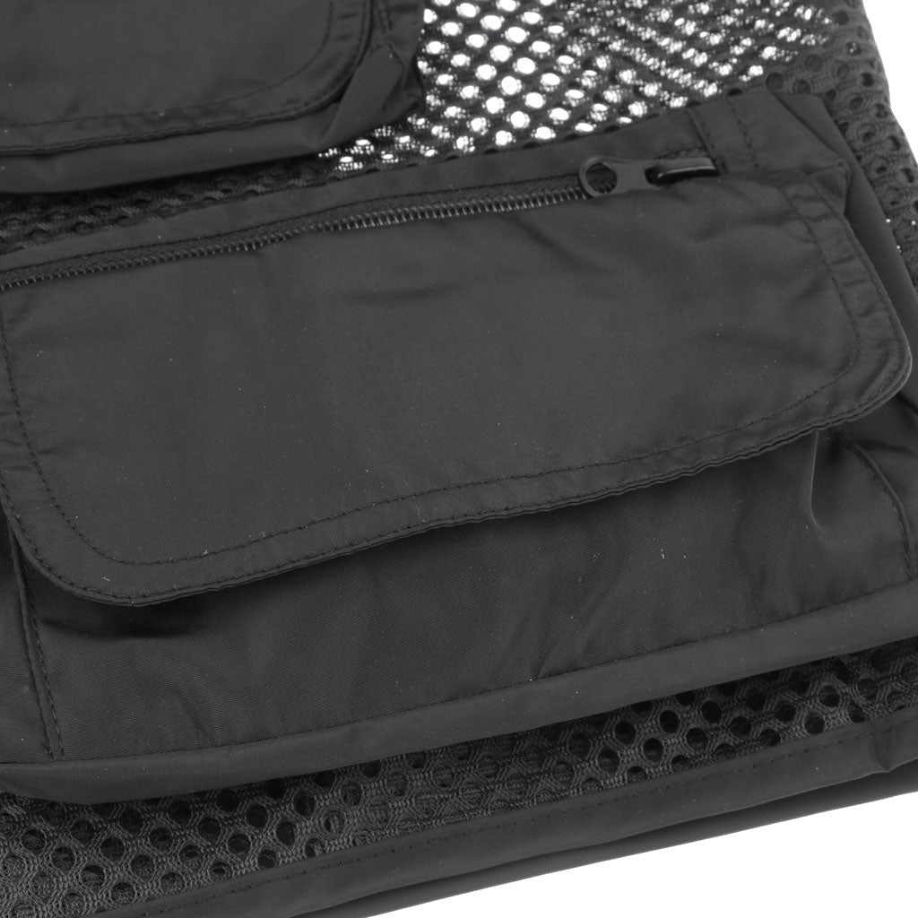 Multi-pocket Fishing Vest Men Outdoor Sport Photography Vest XL Black