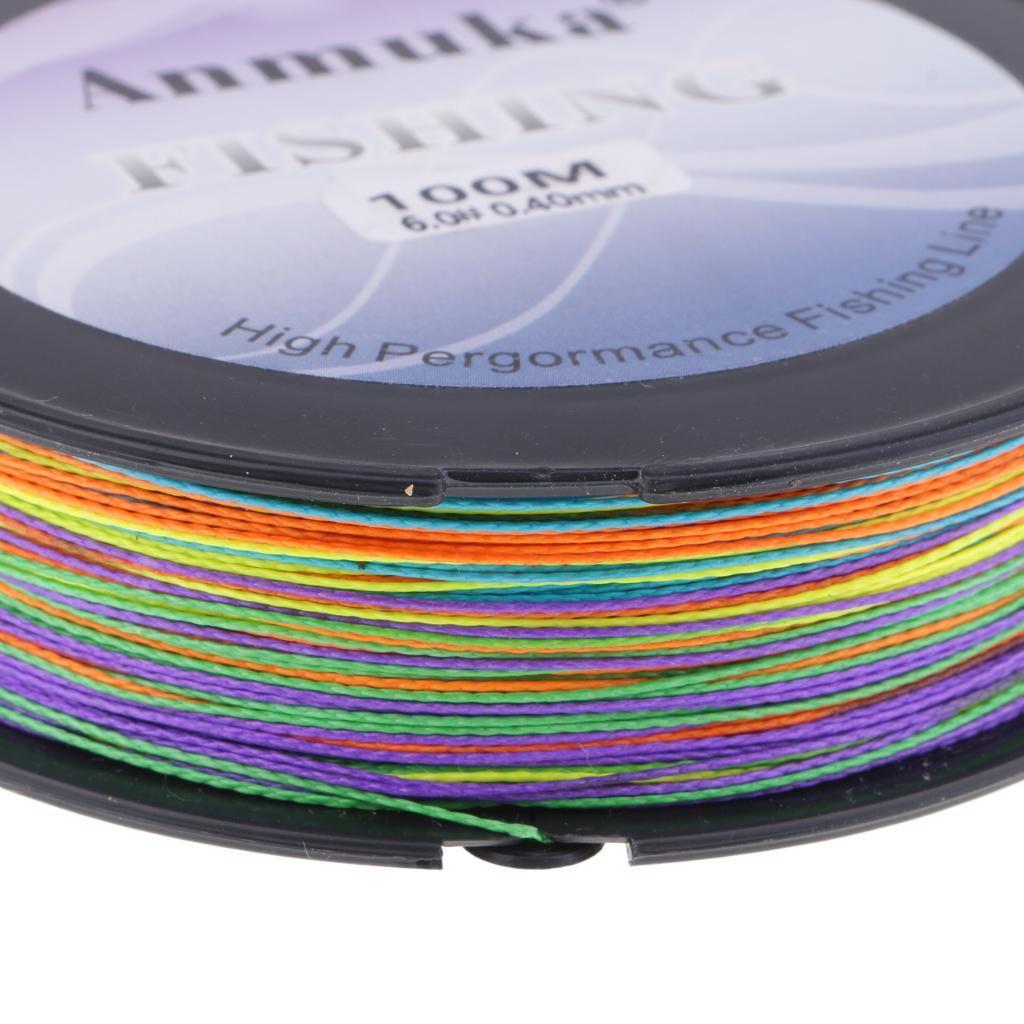 100m Fishing Line Braided Line Multicolor Line 4 Stands PE Line 1m-1color 6#