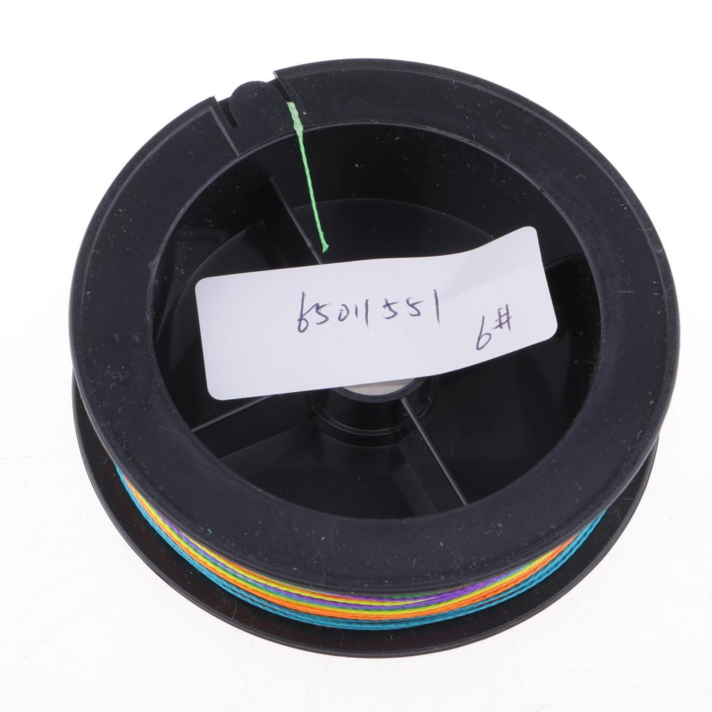 100m Fishing Line Braided Line Multicolor Line 4 Stands PE Line 1m-1color 6#