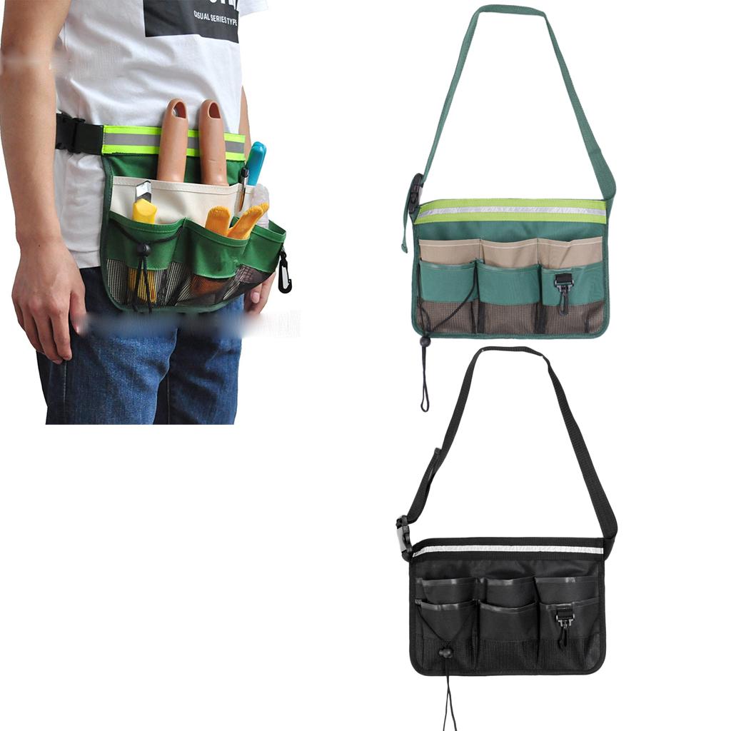 Gardening Tools Belt Bags 8 Pockets Garden Waist Bag Hanging Pouch Green