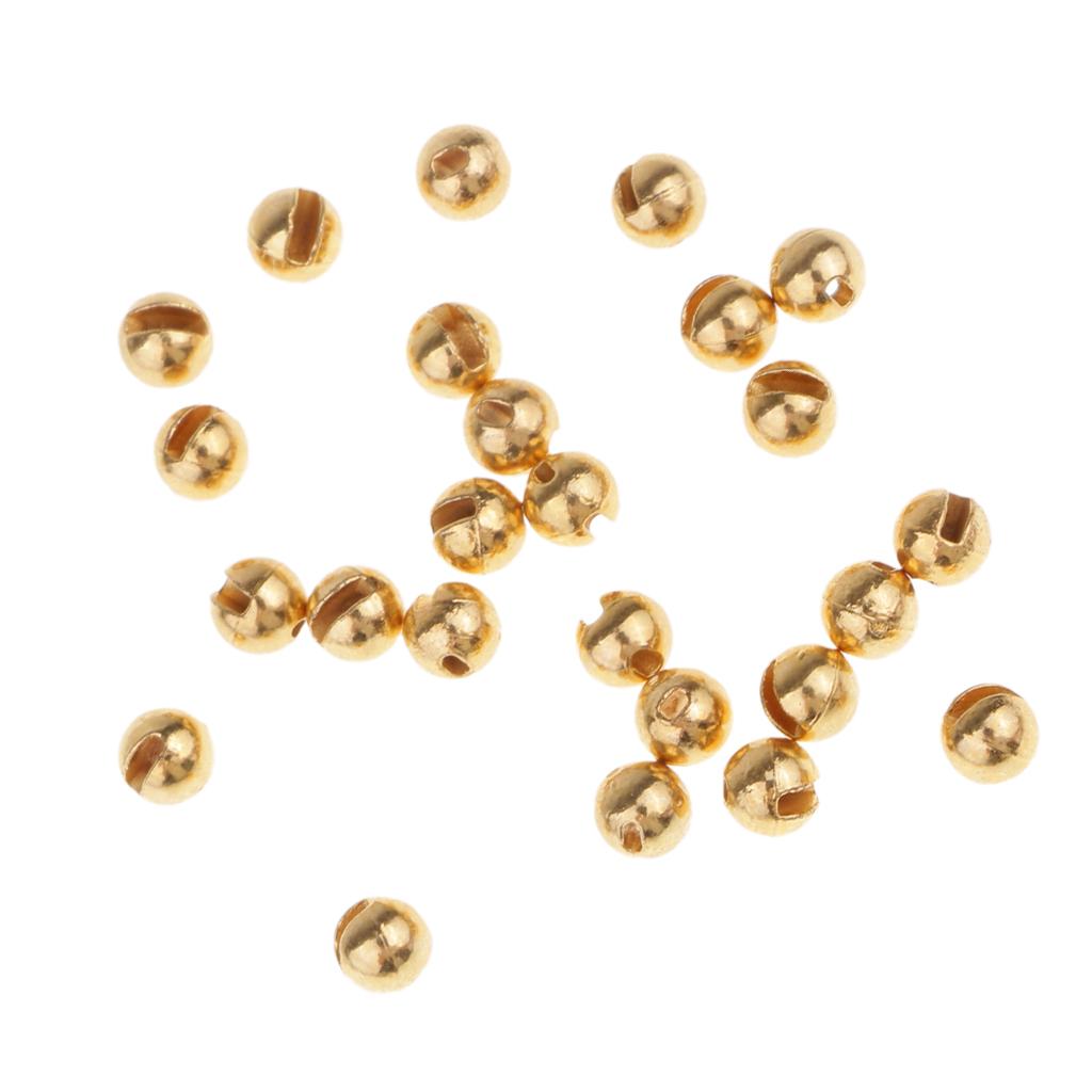 25pcs Fly Tying Slotted Tungsten Beads Heavy Nymphs Head Ball Beads 3.0mm