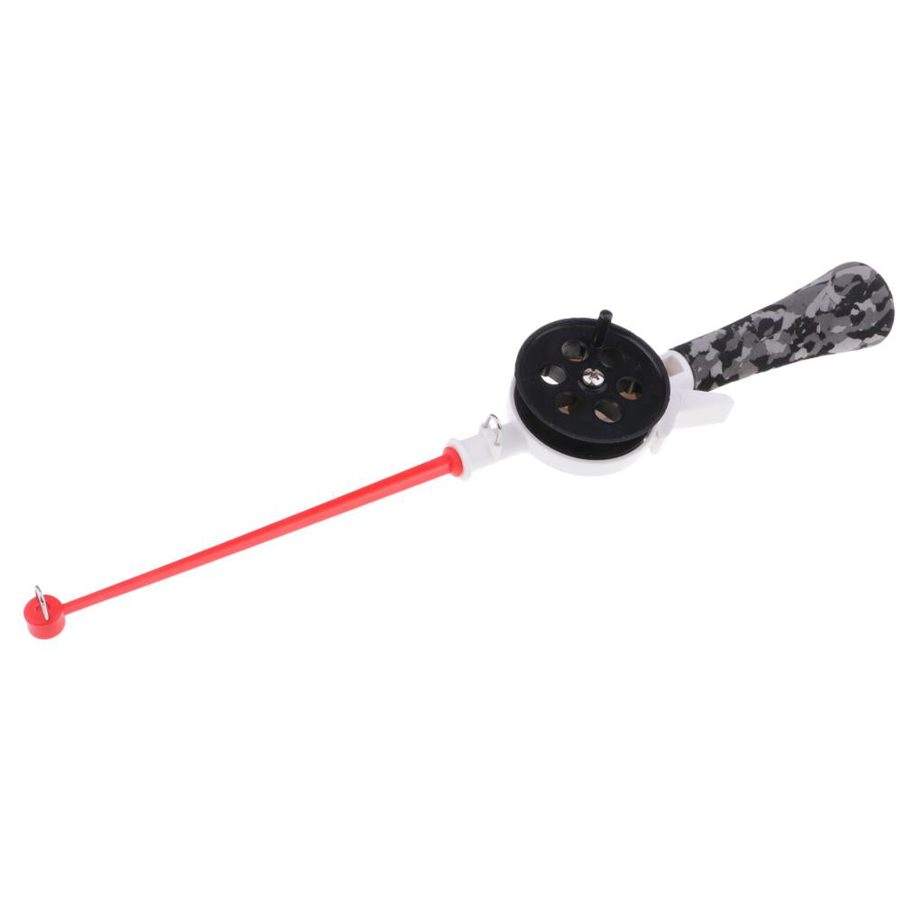 Winter Ice Fishing Rod Plastic Mini Short Fish Pole with Reel for Children