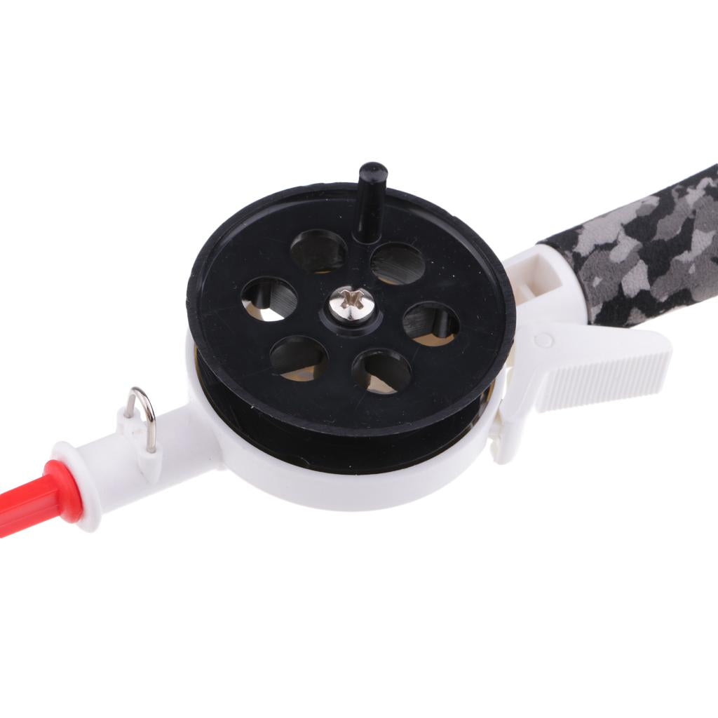 Winter Ice Fishing Rod Plastic Mini Short Fish Pole with Reel for Children