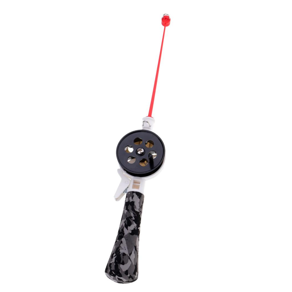 Winter Ice Fishing Rod Plastic Mini Short Fish Pole with Reel for Children