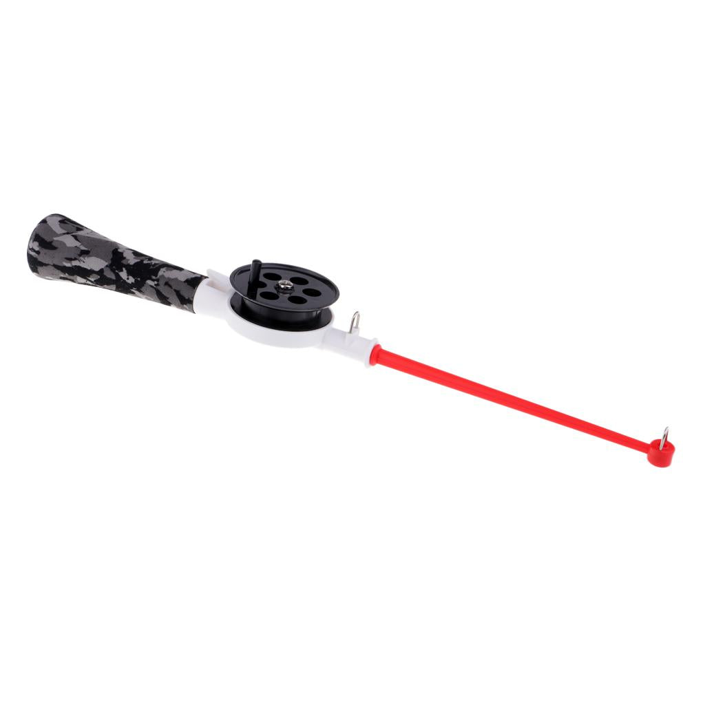 Winter Ice Fishing Rod Plastic Mini Short Fish Pole with Reel for Children
