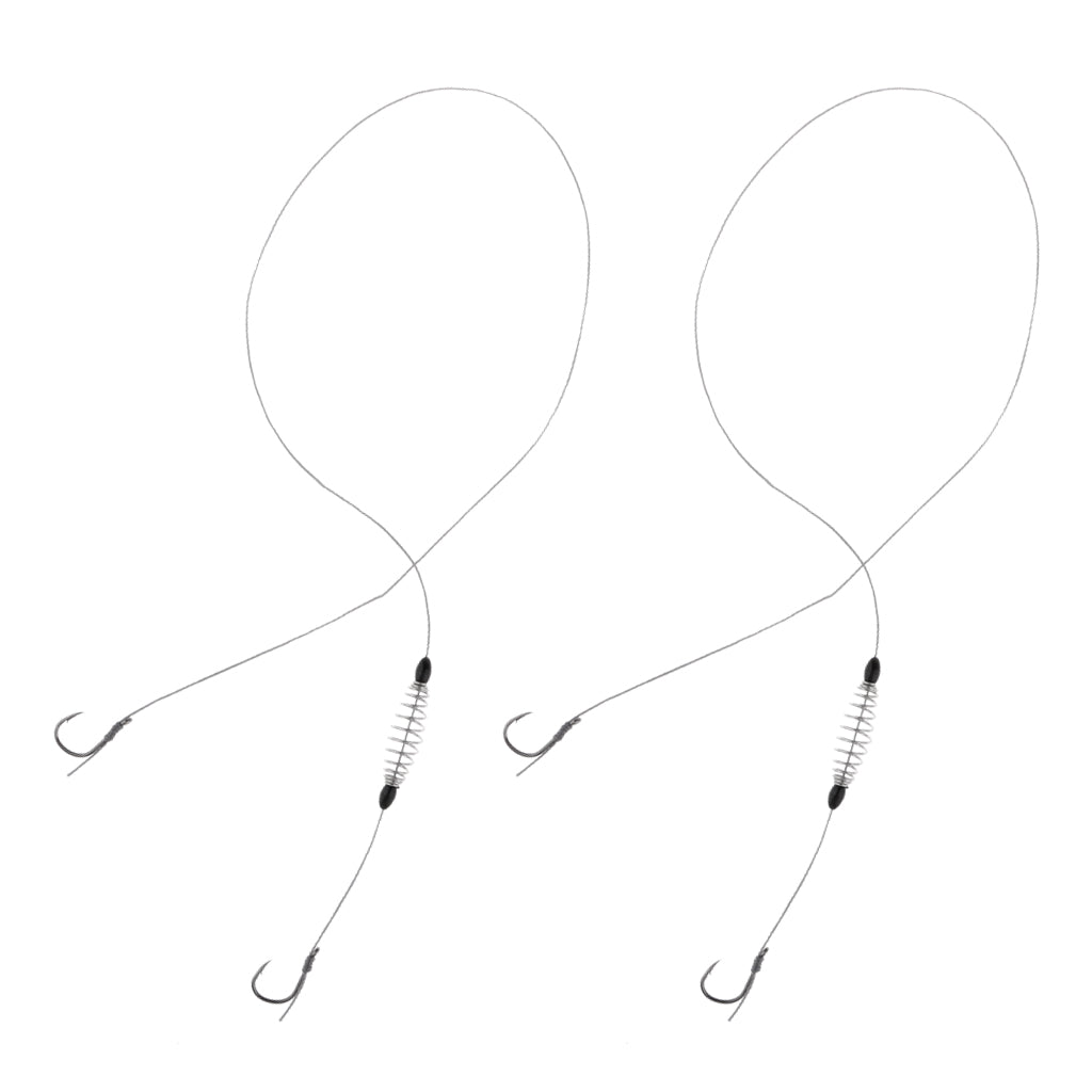 2pcs Spring Fishing Feeder Set Fishing Hook 3#,7#,11#Carp Fishing Tackle 11#