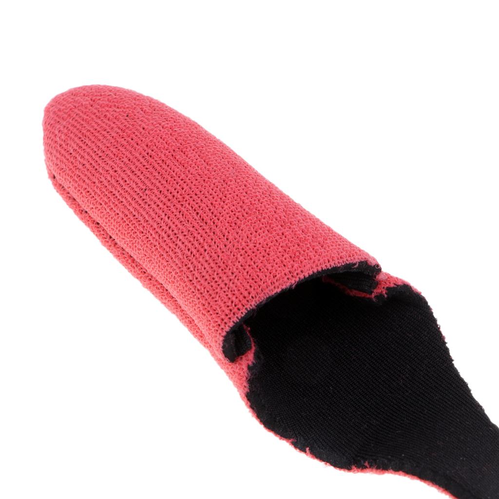 Fishing Rod Tip Cover Rod Sleeve Pole Glove Protector + Rod Tie Strap Red
