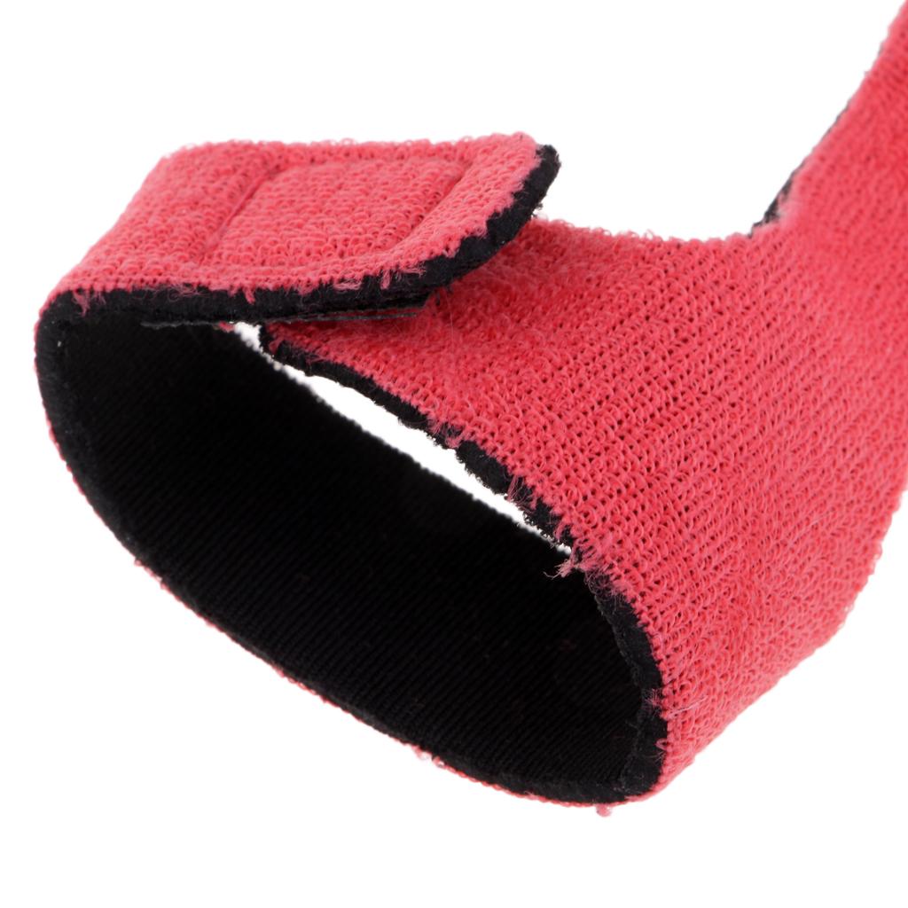 Fishing Rod Tip Cover Rod Sleeve Pole Glove Protector + Rod Tie Strap Red