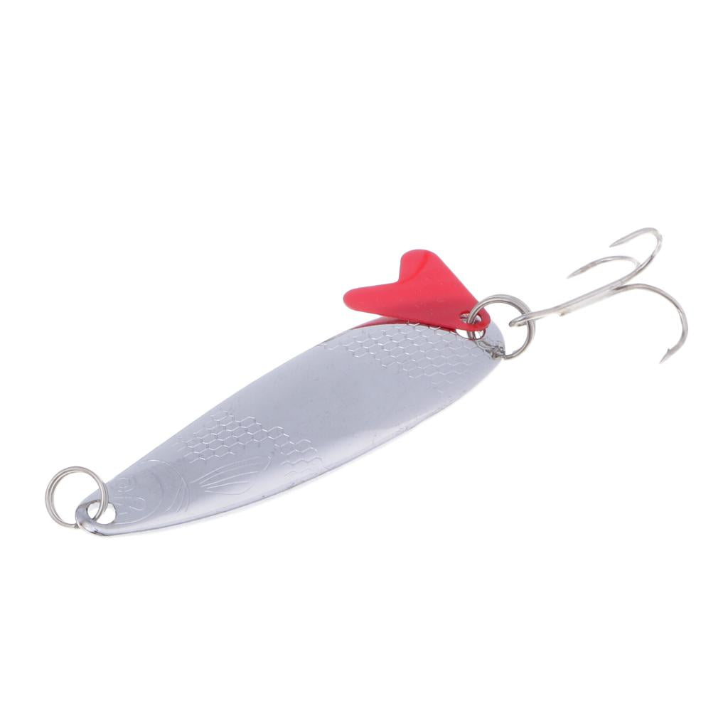 5pcs Fishing Spoon Lure Spinner Baits Crank Baits Treble Hook Type 3