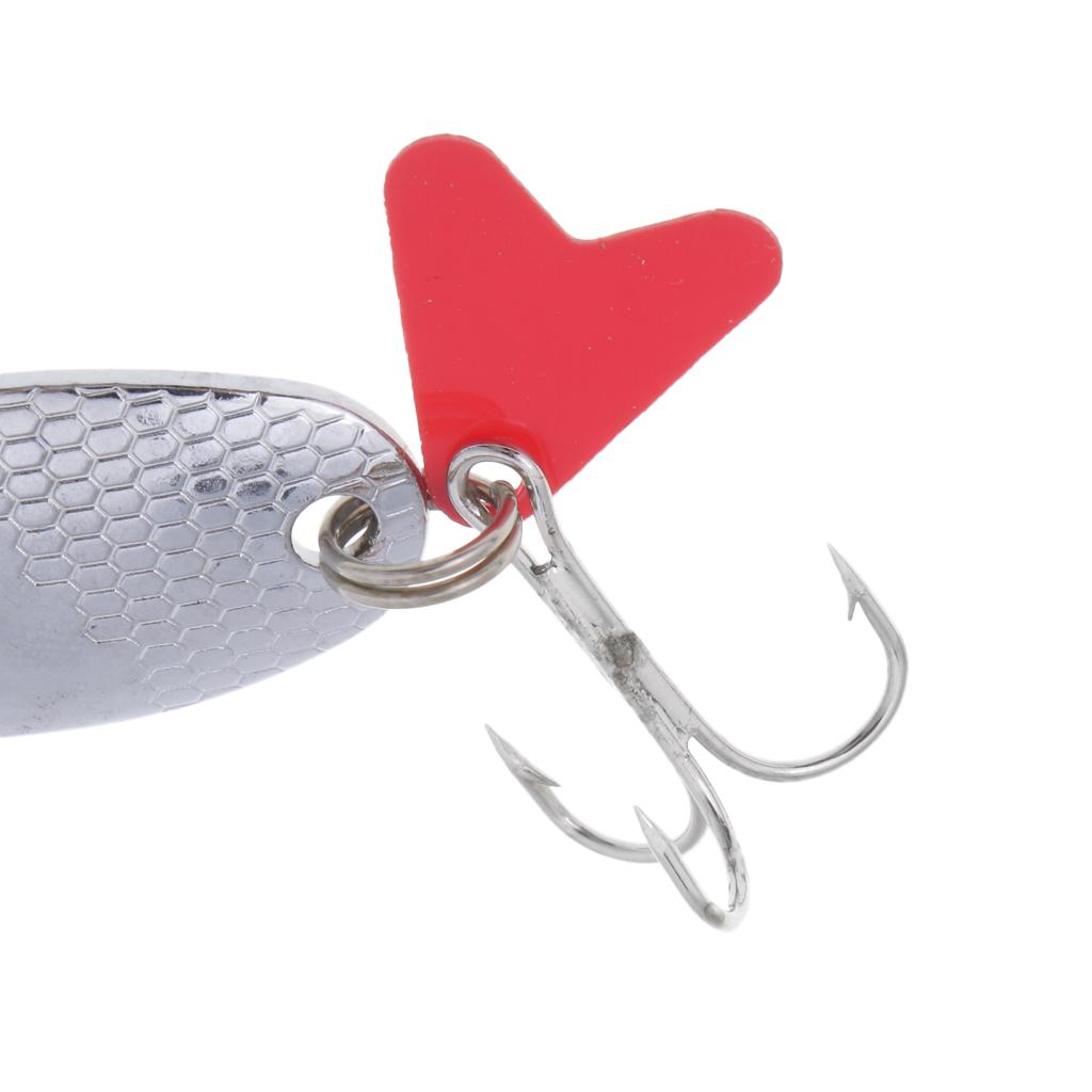 5pcs Fishing Spoon Lure Spinner Baits Crank Baits Treble Hook Type 3