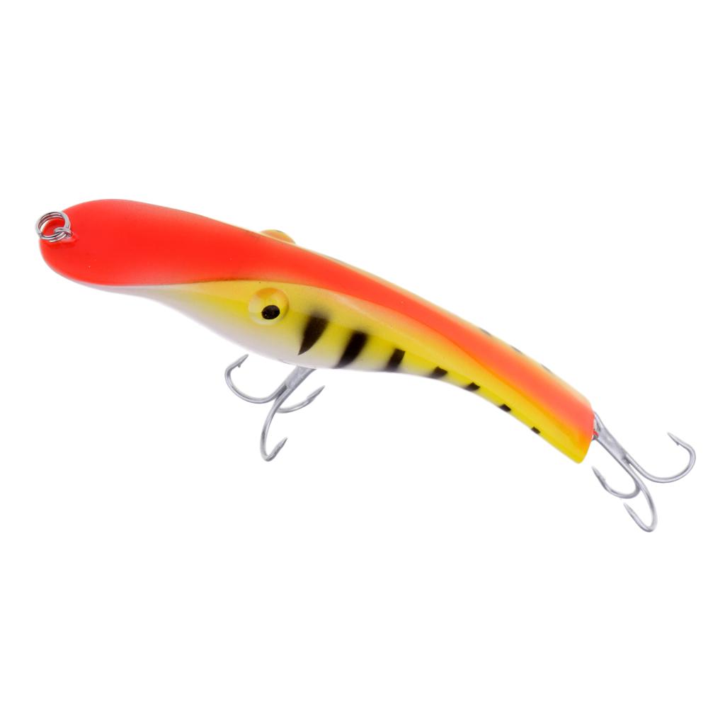 Fishing Pencil Bait Fishing Lure Bait Hard Crankbait Hook 1/0# Orange,Yellow