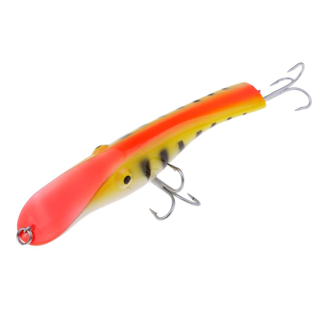 Fishing Pencil Bait Fishing Lure Bait Hard Crankbait Hook 1/0# Orange,Yellow