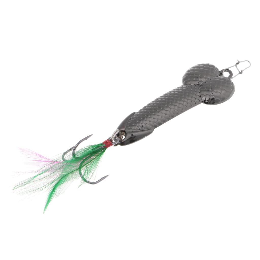 Spoon Fishing Lure Spinner Bait Metal VIB Hard Sequins Lure Treble Hook 21g