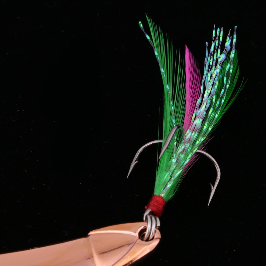 1Pcs Sequins Hard Fishing Bait Lures Tackle Hook Spoon Pike VIB Wobble 41mm