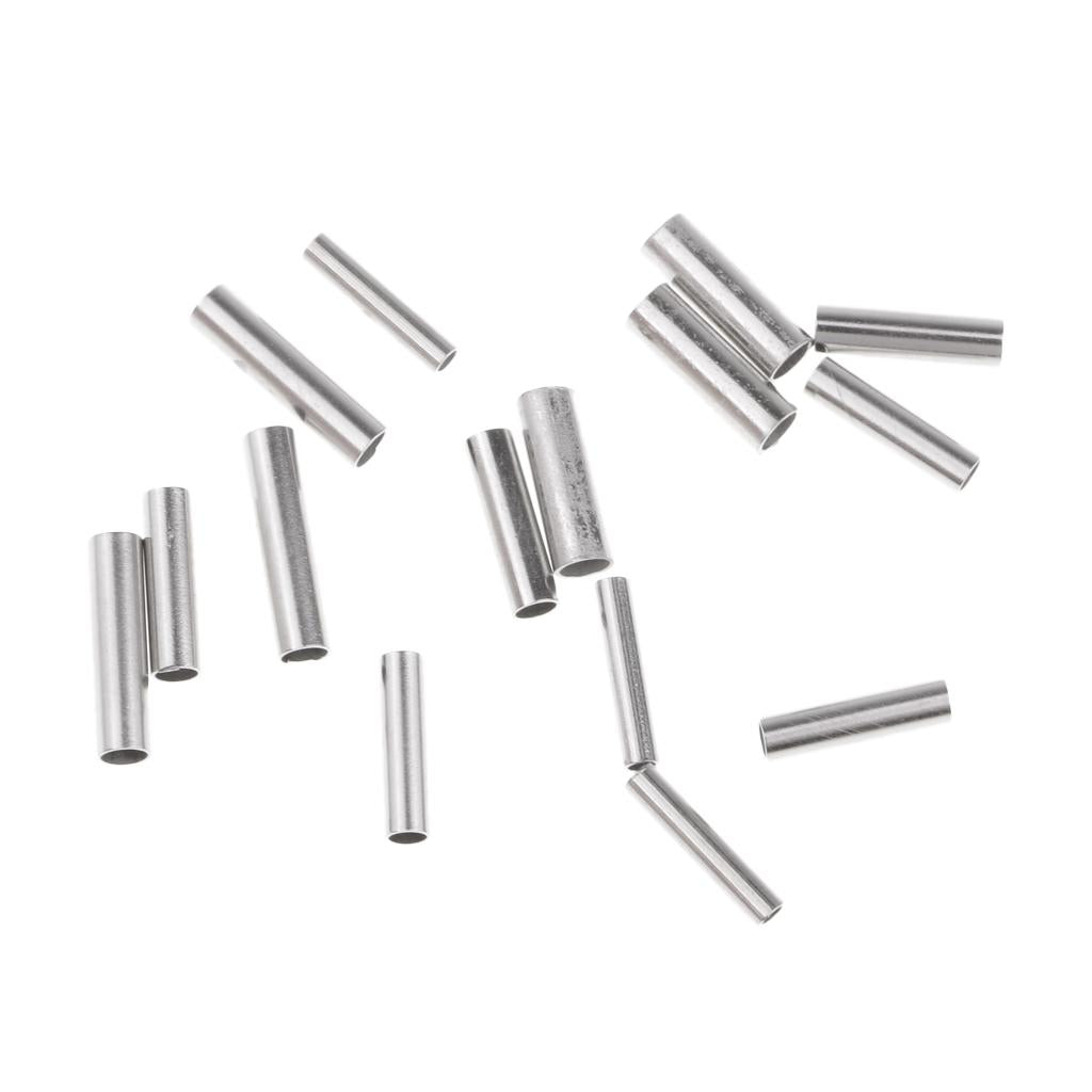 250pcs Fishing Single Barrel Crimp Sleeves Connectors Fishing Tackle Rigs