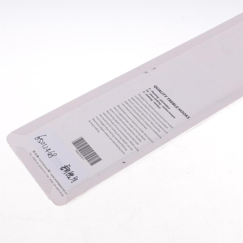 Minnow Fishing Lure Hard Baits Crankbait Hook Tackle Lure Treble Hook Black Silver