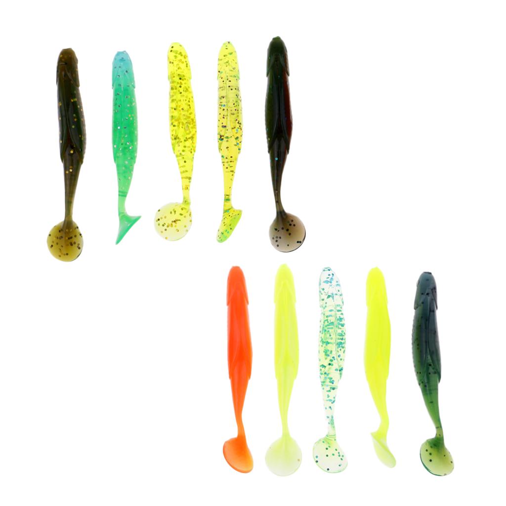 10 Pcs 9.5cm Classic Software Fishing Lure Bionics Creative Soft Bait 6g