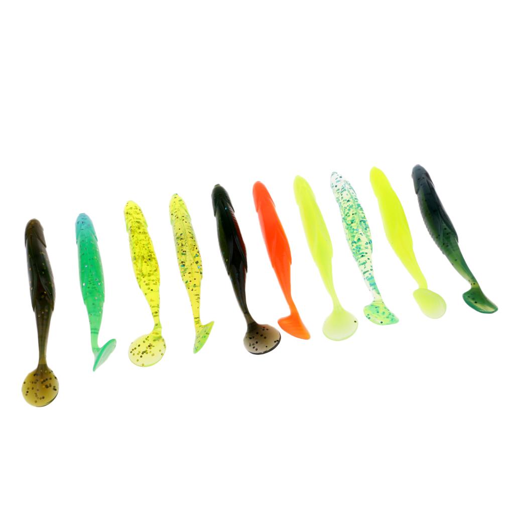10 Pcs 9.5cm Classic Software Fishing Lure Bionics Creative Soft Bait 6g