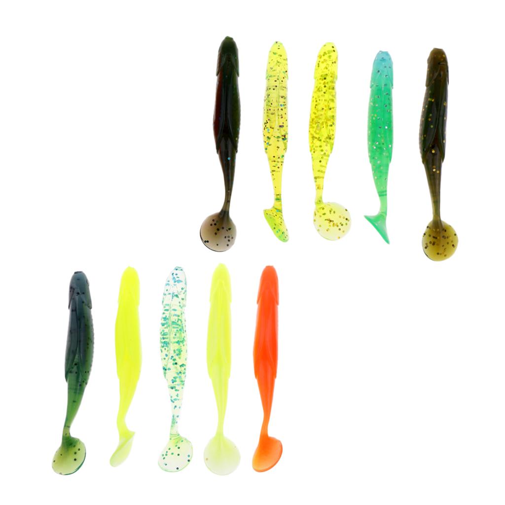 10 Pcs 9.5cm Classic Software Fishing Lure Bionics Creative Soft Bait 6g