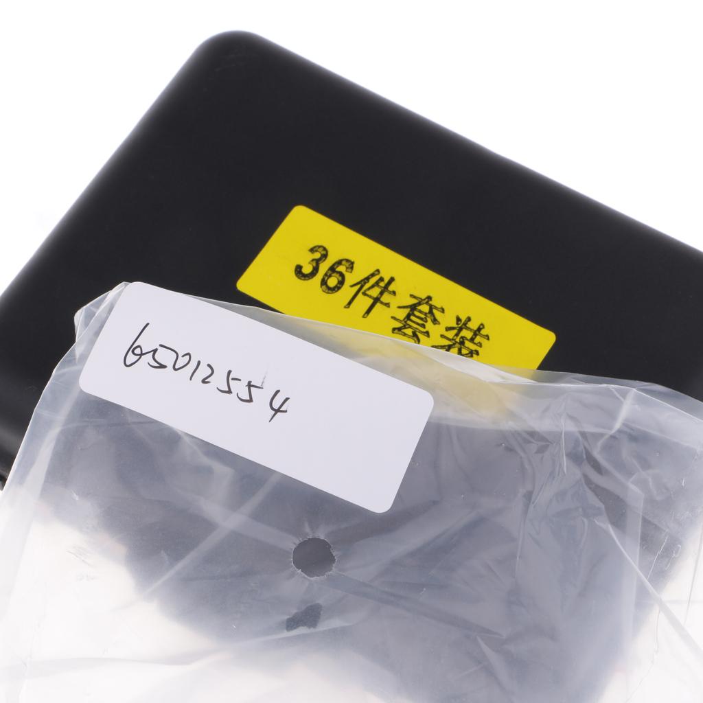 36Pcs Fishing Lure Kit Mixed Spoon Baits Luminous Bead Snap Bead Accessories