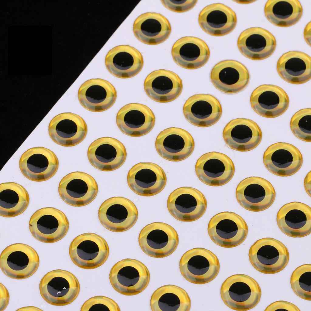 3D Holographic Lure Eyes for Fishing Bait Fly Tying Jigs Crafts Doll 8mm