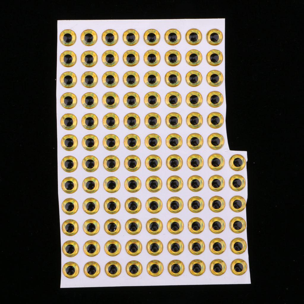 3D Holographic Lure Eyes for Fishing Bait Fly Tying Jigs Crafts Doll 8mm