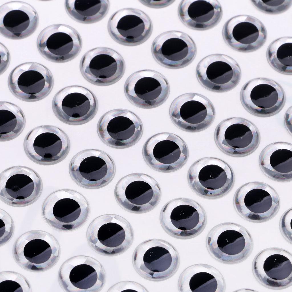 100pcs Fishing Lure Eyes Holographic Self Adhesive Eyes 3D Fish Eye DIY 9mm
