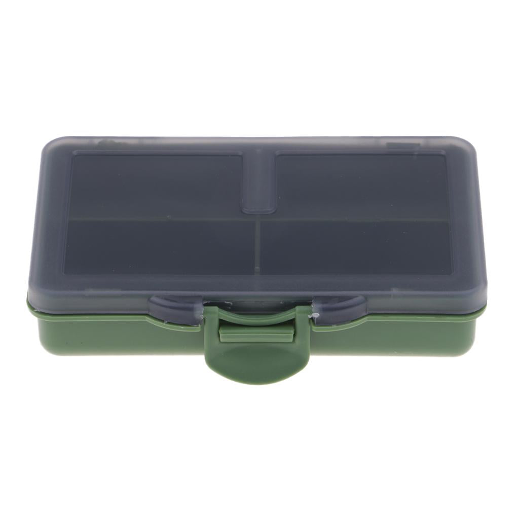 Fishing Tackle Box for Hooks Swivels Beads Spinners Baits 4 Compartments
