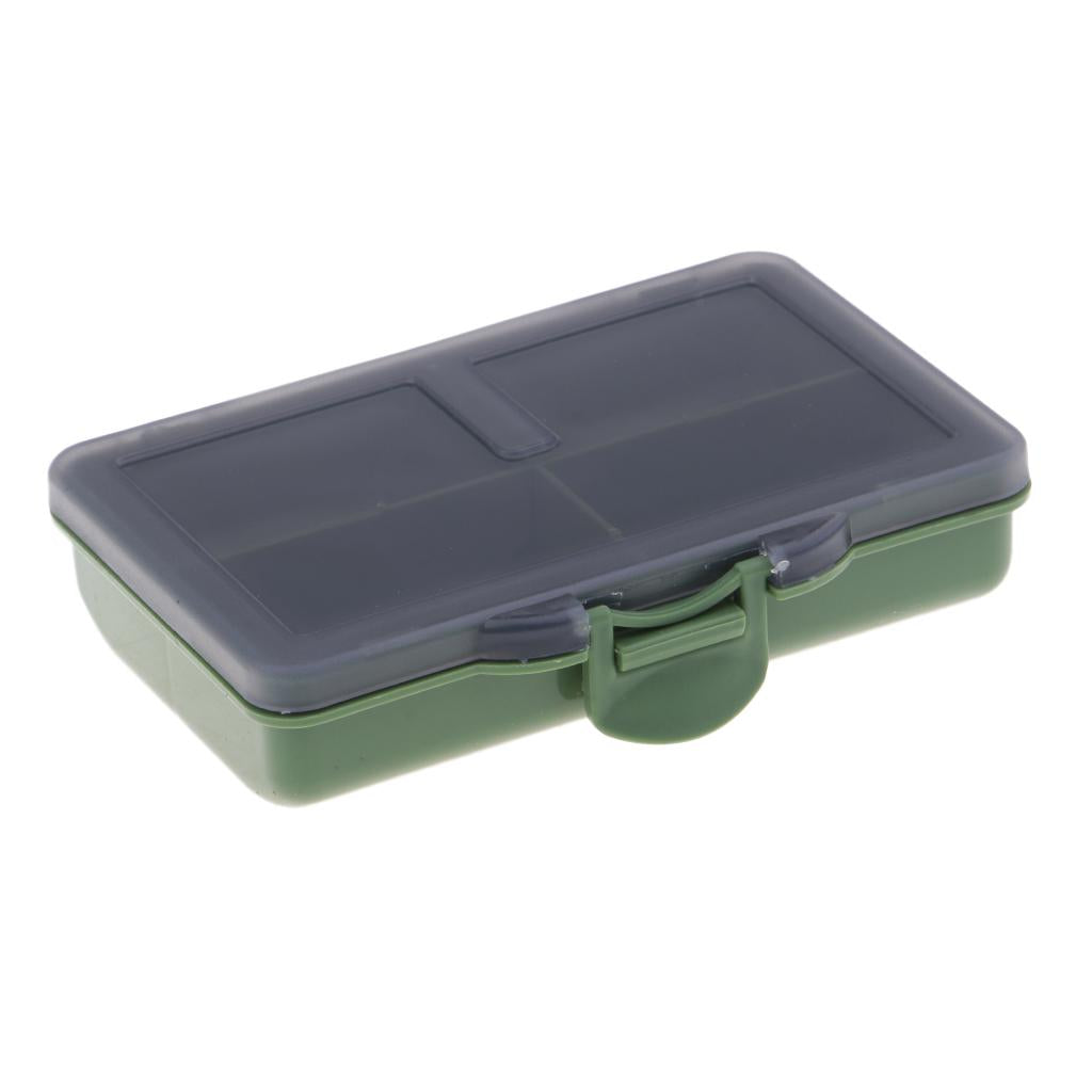 Fishing Tackle Box for Hooks Swivels Beads Spinners Baits 4 Compartments