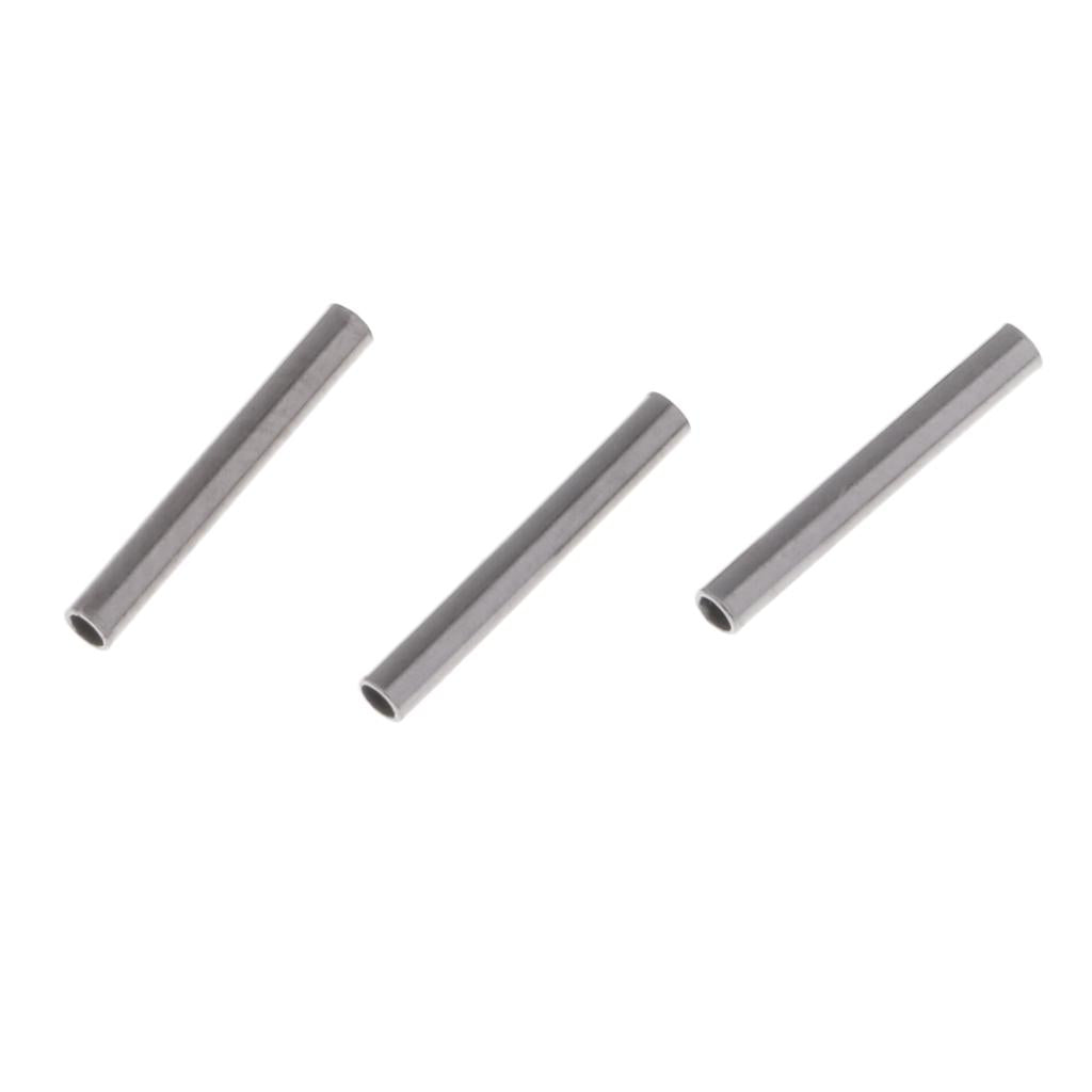 50Pcs Single Barrel Copper Crimp Sleeves Fishing Crimps Connector for Rigs D