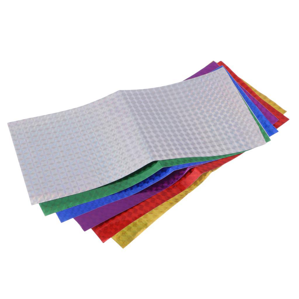 3x6pcs Fishing Lure Tape Holographic Adhesive Film Flash Tape Mixed Color
