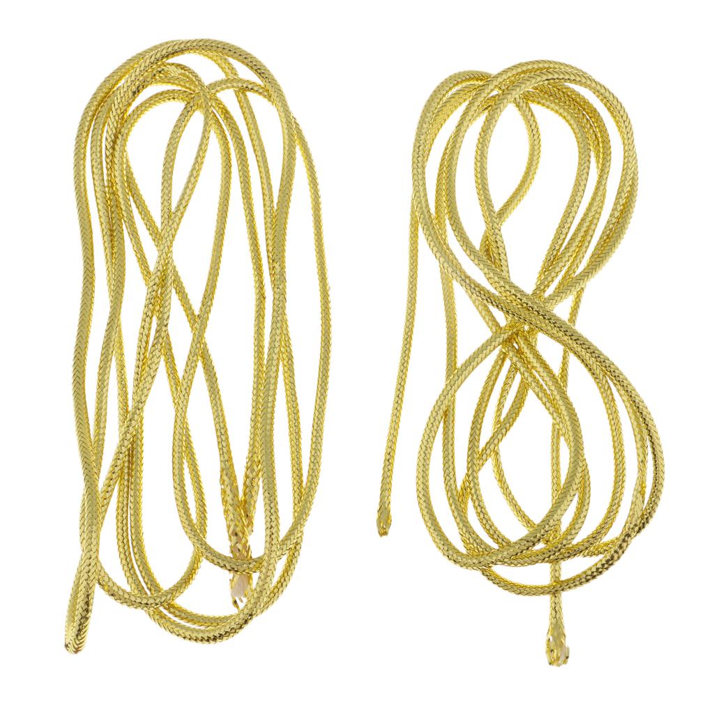 2pcs Holographic Elastic Mylar Cord Braid Flash Tubing for Fly Tying Gold