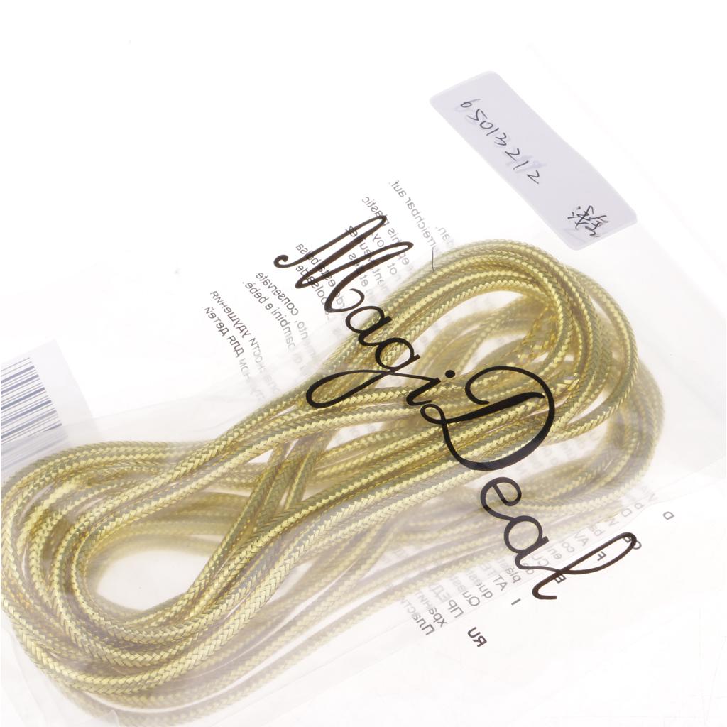 2pcs Holographic Elastic Mylar Cord Braid Flash Tubing for Fly Tying Gold