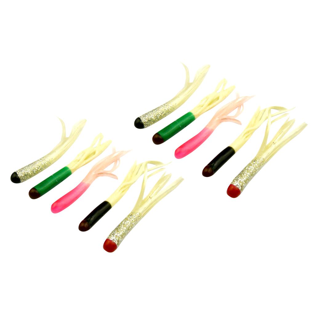 10pcs Fishing Lures Squid Octopus Skirts Lures Soft Baits Crankbait