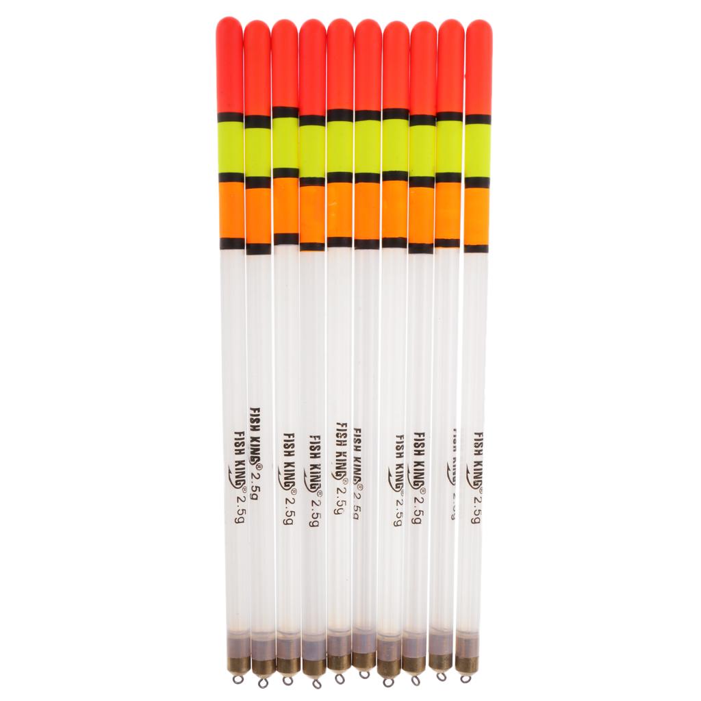 10pcs Rock Fishing Buoy Plastic Fishing Floats Set Crystal Bobbers S