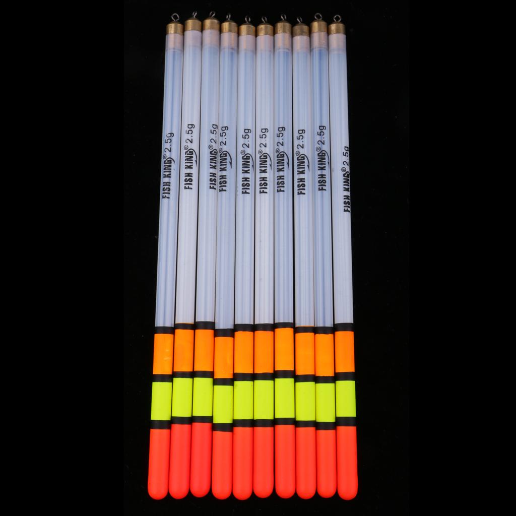 10pcs Rock Fishing Buoy Plastic Fishing Floats Set Crystal Bobbers S