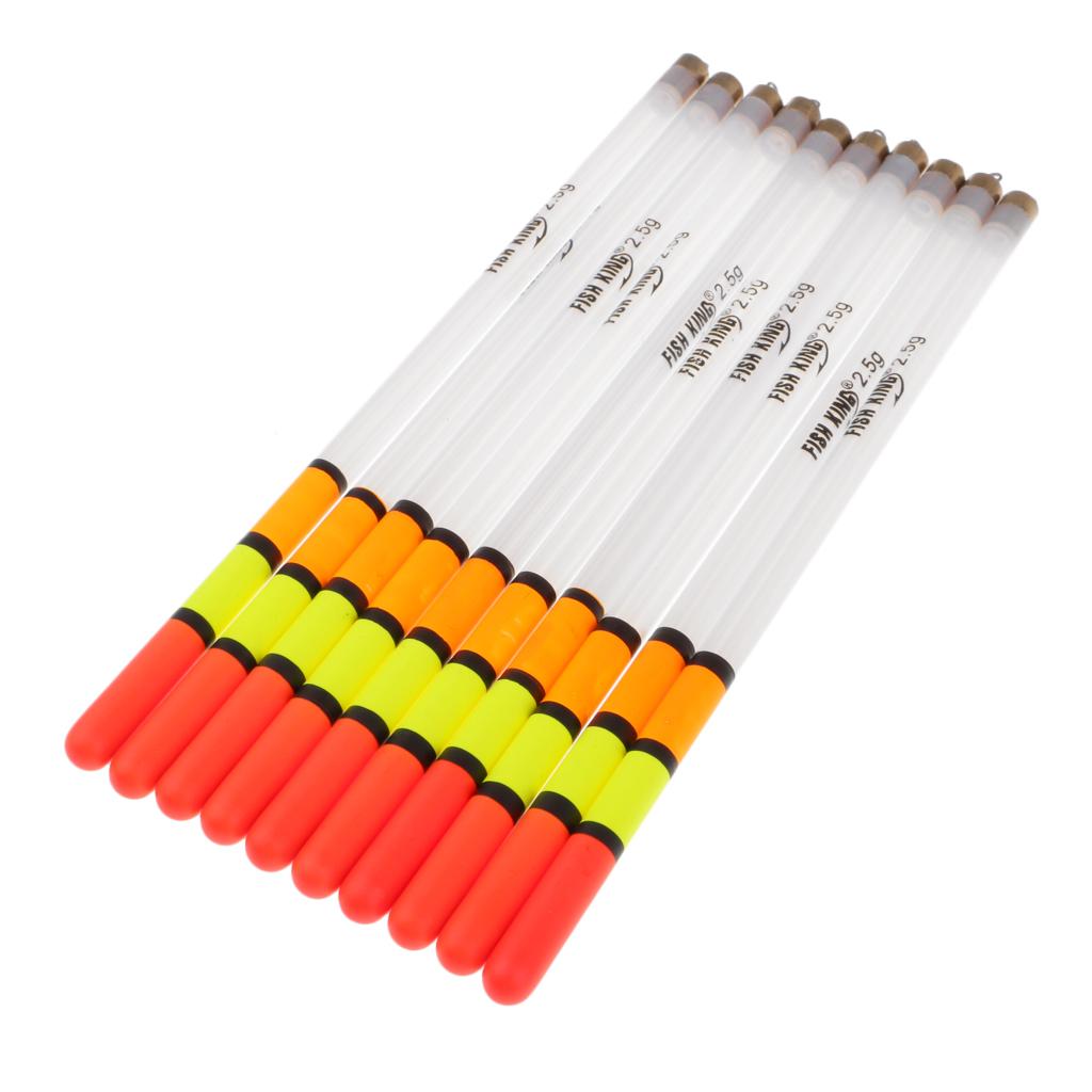 10pcs Rock Fishing Buoy Plastic Fishing Floats Set Crystal Bobbers S