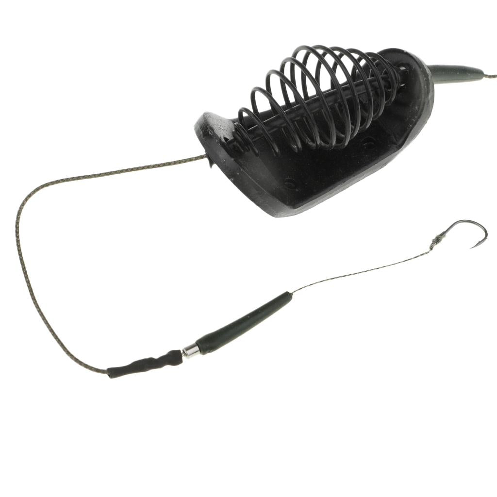 Fishing Bait Cage Carp Fishing Swivel with Lead Sinker Basket Holder   50g