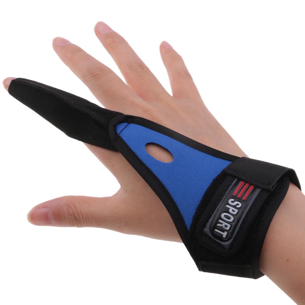 1pc Fishing one Finger Gloves Non-Slip Single Finger Stall Protector Blue