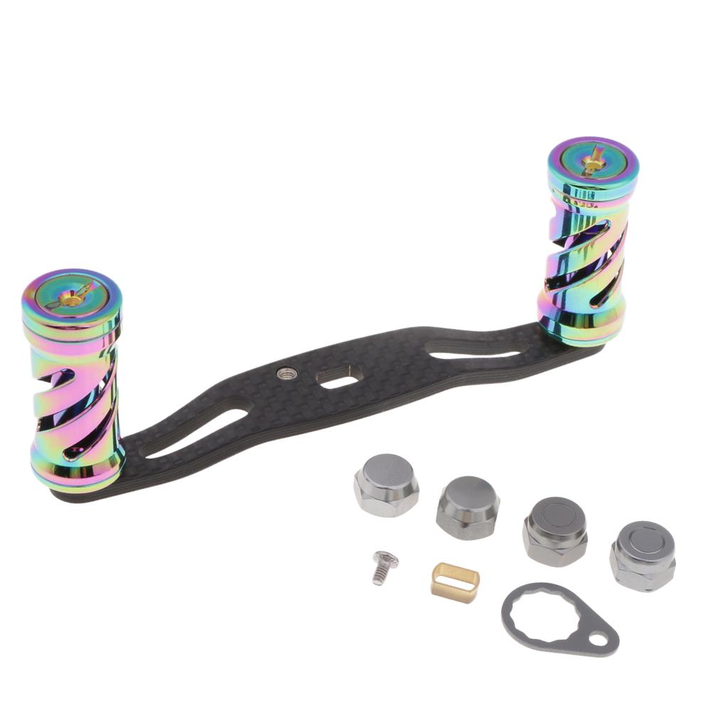 Colorful Replacement Carbon Fiber Fishing Reel Handle for Baitcasting Reels